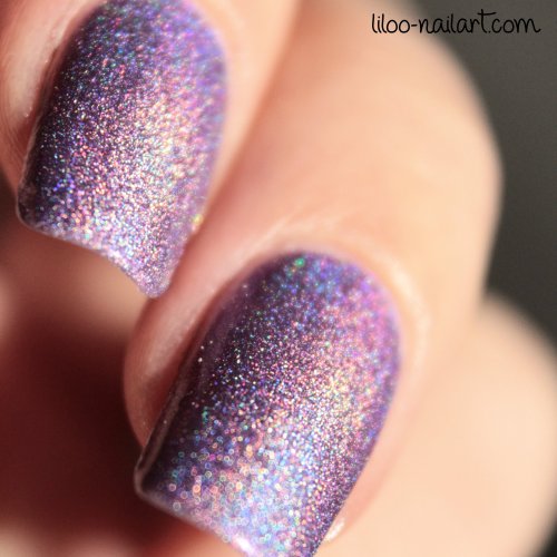 powerful purple magnetic liloo nail art