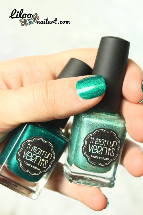 liloo nail art nail polish teal gradient stamping